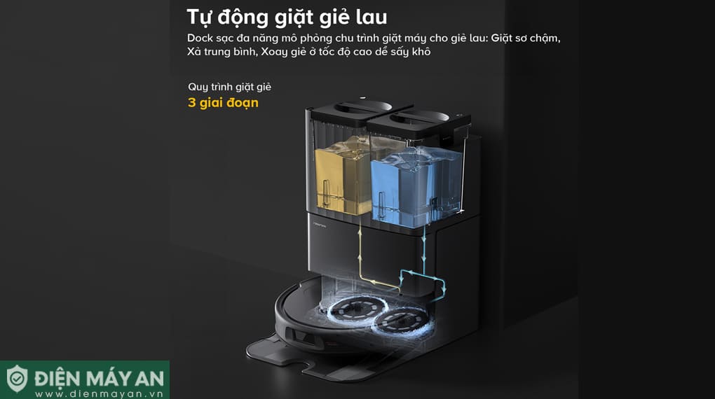 Robot hút bụi lau nhà Roborock QR 798 - Đen/Trắng